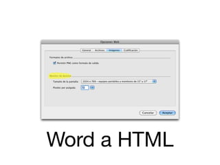 Word a HTML
 