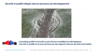 OCTO © 2018 - Reproduction interdite sans autorisation écrite préalable 38
Sécurité et qualité intégrés dans le processus de développement
OCTO TECHNOLOGY > THERE IS A BETTER WAY 38
¤ Consulting qualité et sécurité au plus tôt pour sensibiliser les développeurs
¤ Sécurité et qualité ne se prouvent pas par des rapports mais par des tests automatisés
 