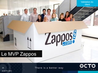 28
© OCTO 2015
Le MVP Zappos
Validation du
client
 