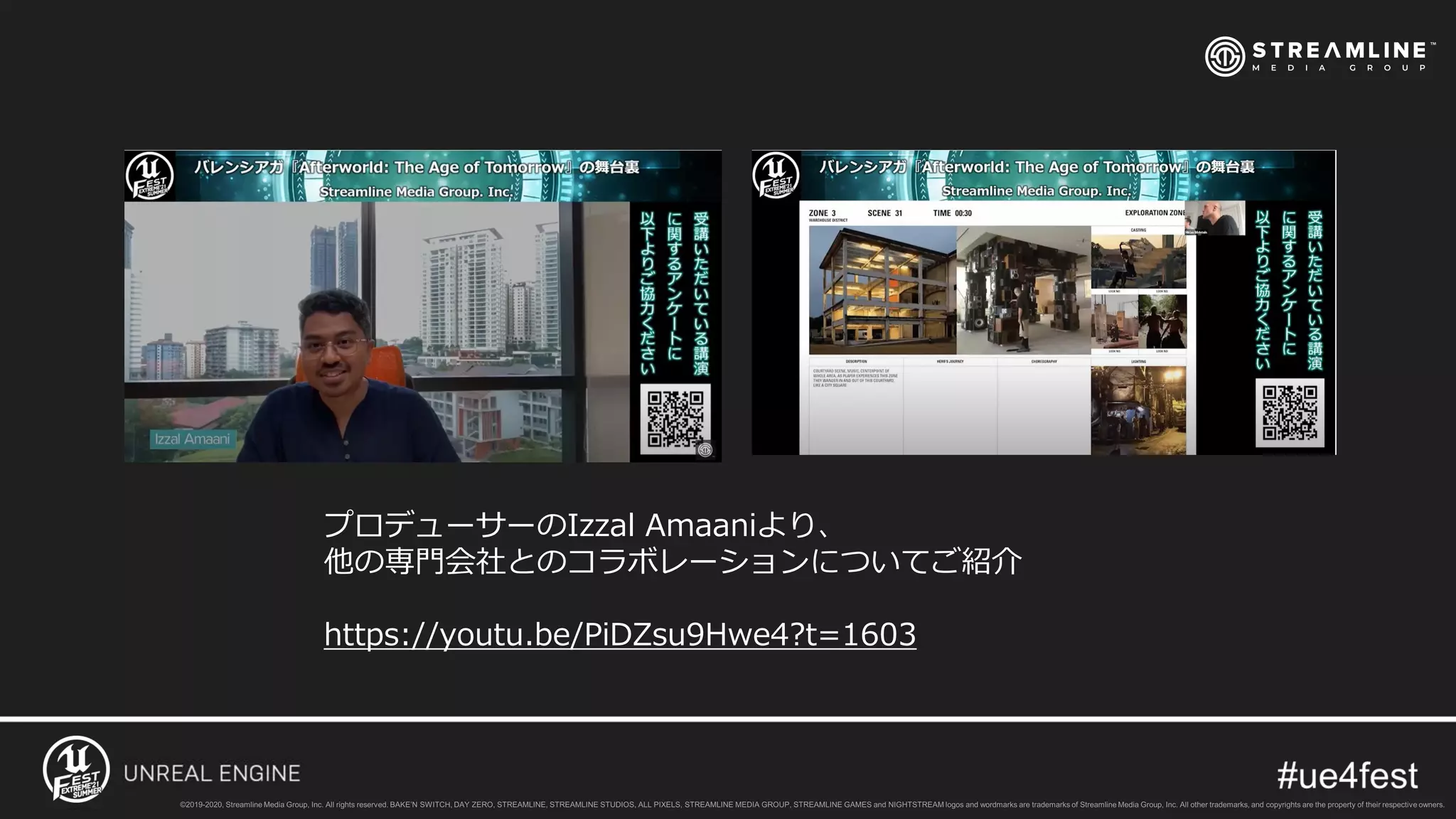 プロデューサーのIzzal Amaaniより、
他の専門会社とのコラボレーションについてご紹介
https://youtu.be/PiDZsu9Hwe4?t=1603
 