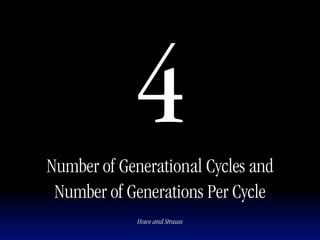 4
Number of Generational Cycles and
 Number of Generations Per Cycle
             Howe and Strauss
 