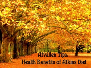 Afvallen Tips:
Health Benefits of Atkins Diet
 