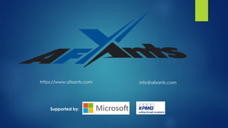 https://www.afxants.com info@afxants.com
Supported by:
 