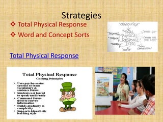 Strategies
 Total Physical Response
 Word and Concept Sorts
Total Physical Response
 