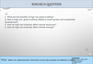 RESEARCH PAPER ON GREEN BUILDING TRATEGIES IN HIGH RISE IN COMPOSITE ...