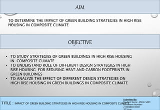 RESEARCH PAPER ON GREEN BUILDING TRATEGIES IN HIGH RISE IN COMPOSITE ...