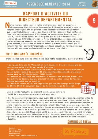 Francas Du Territoire de Belfort : Assemblée Générale 2014