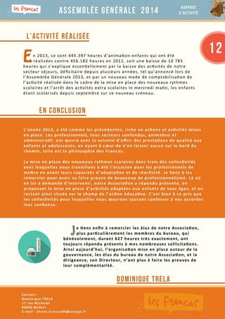 Francas Du Territoire de Belfort : Assemblée Générale 2014