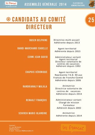 Francas Du Territoire de Belfort : Assemblée Générale 2014