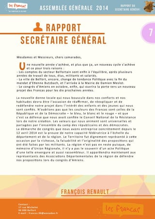 Francas Du Territoire de Belfort : Assemblée Générale 2014
