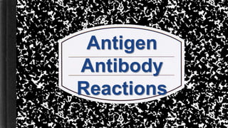 Antigen
Antibody
Reactions
 