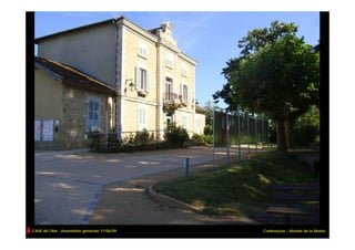 CAUE de l’Ain - Assemblée générale 17/06/09   Confrançon – Abords de la Mairie
 