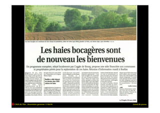 CAUE de l’Ain - Assemblée générale 17/06/09   Extrait de presse
 