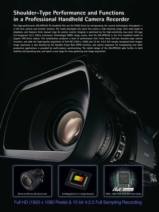 Panasonic AG-HPX250PJ HD Handheld Video Camera