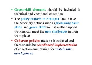 Capacity Development of Trainers for Greening TVET in Ethiopian ...