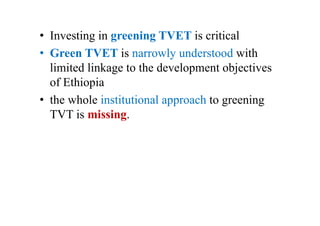 Capacity Development of Trainers for Greening TVET in Ethiopian ...