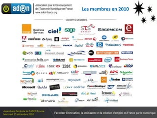 Les membres en 2010 