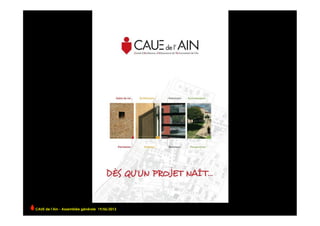 CAUE de l’Ain - Assemblée générale 19/06/2013 	
  
 