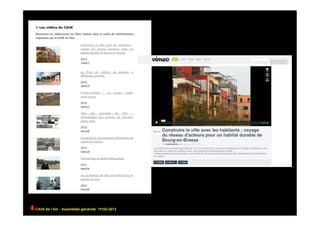 CAUE de l’Ain - Assemblée générale 19/06/2013 	
  
 