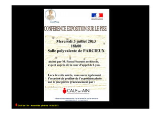 CAUE de l’Ain - Assemblée générale 19/06/2013 	
  
 