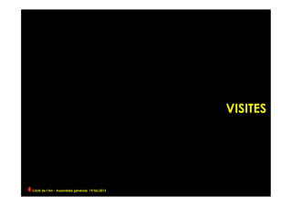 VISITES
CAUE de l’Ain - Assemblée générale 19/06/2013 	
  
 
