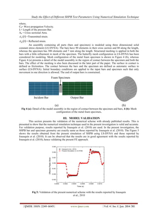 Study the Effect of Different SHPB Test Parameters Using Numerical ...