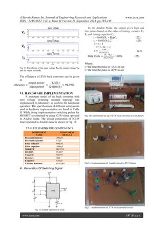 Design & Implementation of Zero Voltage Switching Buck Converter | PDF