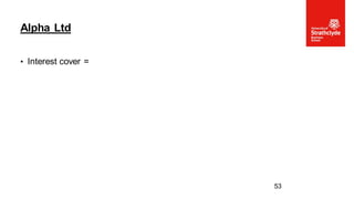 • Interest cover =
Alpha Ltd
53
 