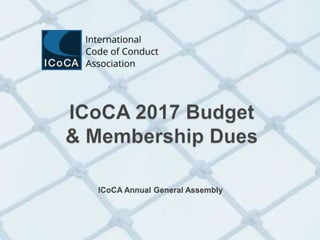 ICoCA Annual General Assembly
 