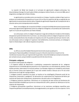 George Fernand Widal PRACTICA Analisis clinicos: Antigenos y anticuerpos | DOCX