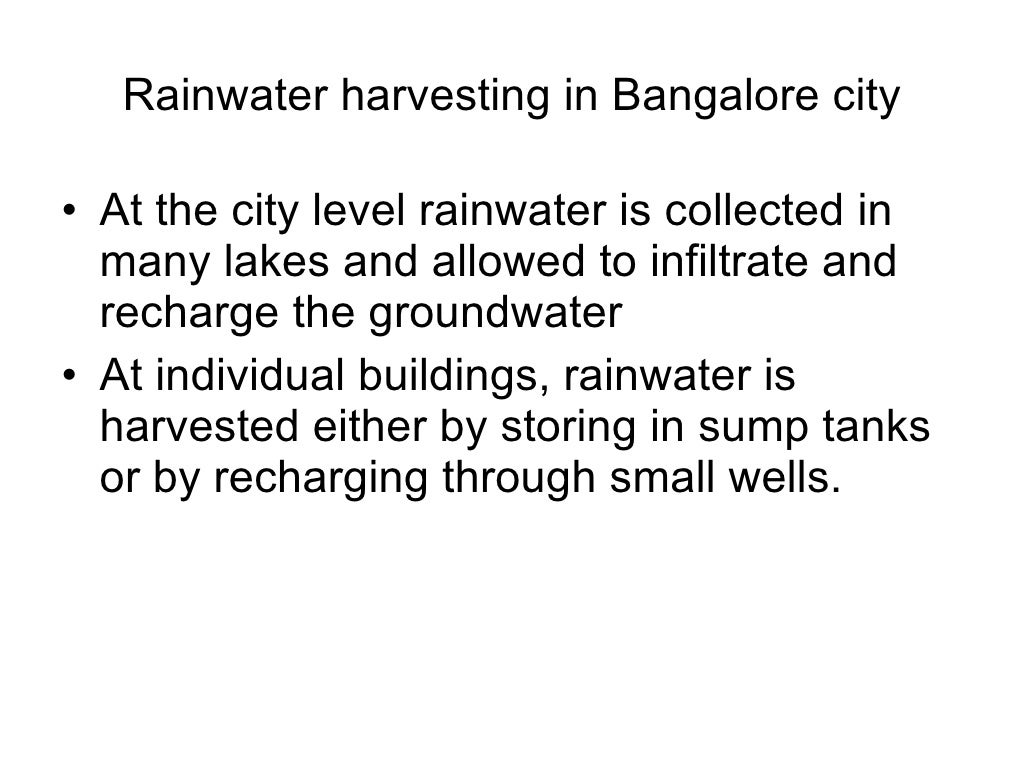 Rainwater harvesting 2 case studies