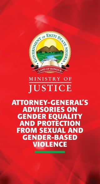 Ekiti Attoney General's Advisories on Gender Equality and Protection from Sexual and Gender Based Violence