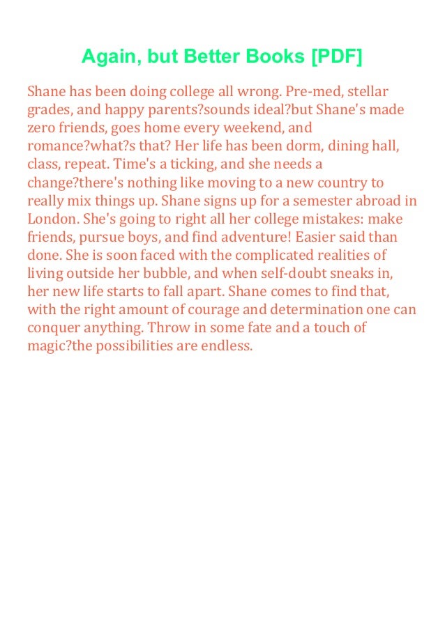 Again, but Better Books [PDF]