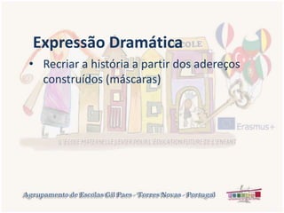 • Recriar a história a partir dos adereços
construídos (máscaras)
Expressão Dramática
 