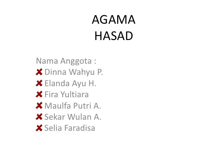 Hasad Iri Dengki