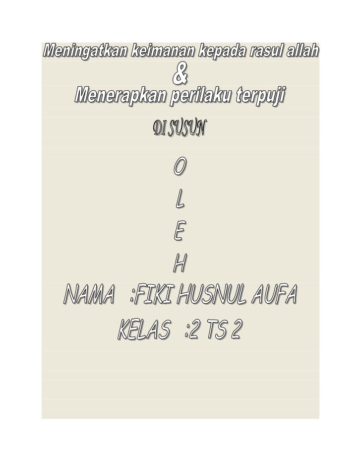 Perilaku Terpuji Dalam Bahasa Arab Disebut Sebutkan