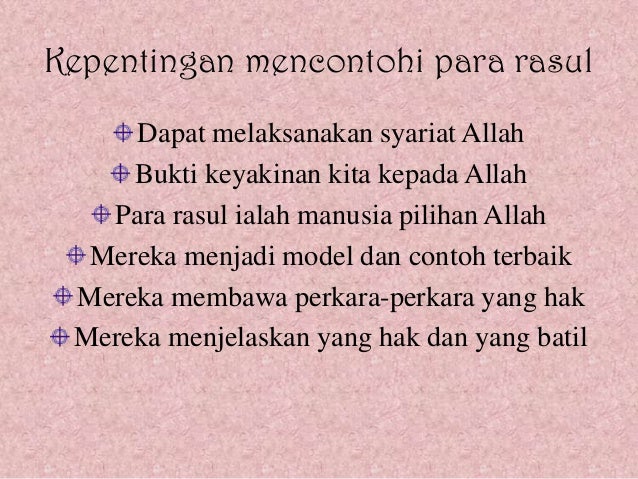 Agama- sifat2 rasul