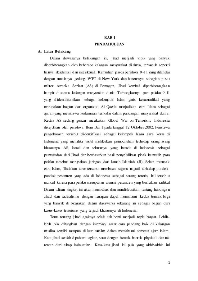 Jihad Radikalisme Umat Beragama Dan Muslim Moderat