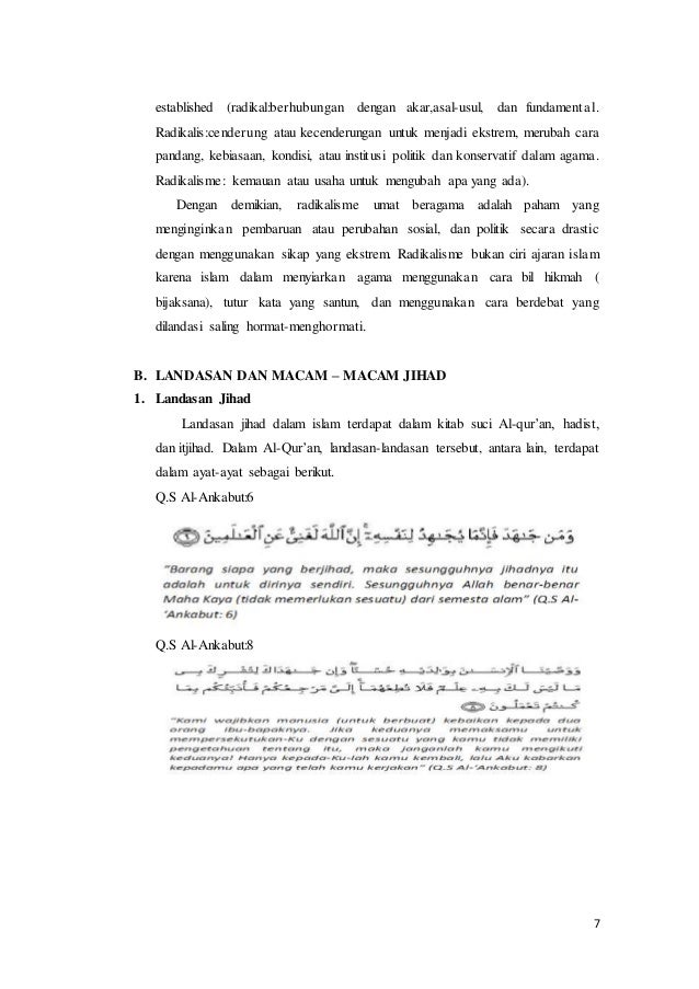 Jihad Radikalisme Umat Beragama Dan Muslim Moderat