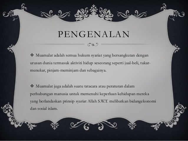 Prinsip Muamalat