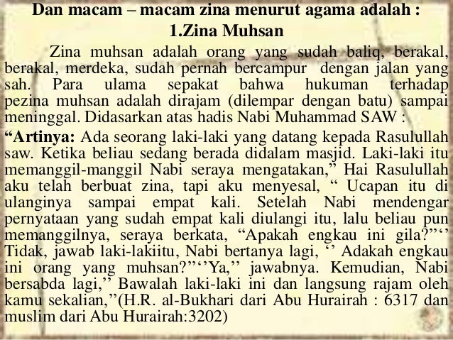 Agama Bab Macam Macam Zina