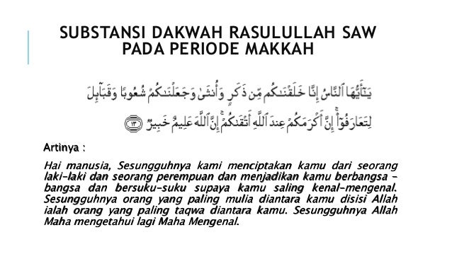 Agama islam bab strategi dakwah Rasulullah Muhammad SAW. periode Mekk…