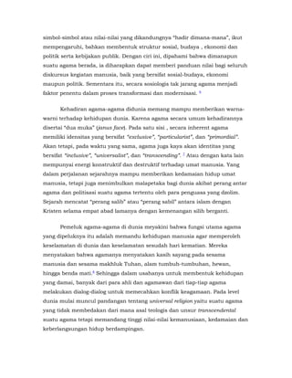 Agama dan masyarakat