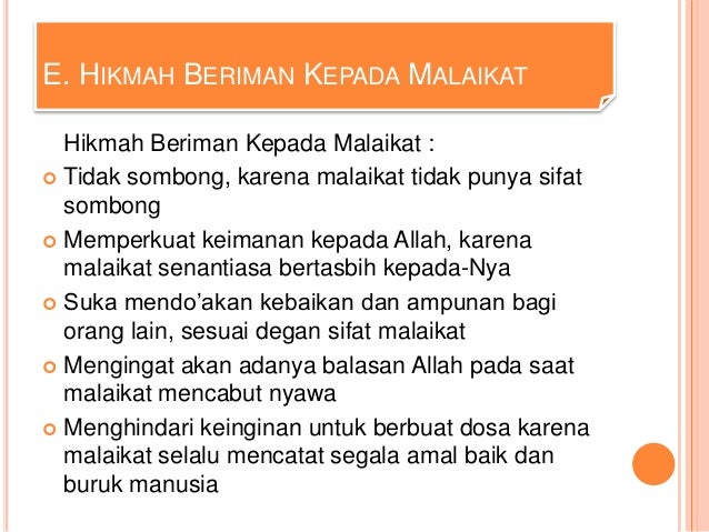 Agama islam iman kepada malaikat