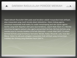 Sejarah Dakwah Rasulullah Periode mekkah | PPTX
