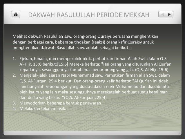 Sejarah Dakwah Rasulullah Periode mekkah