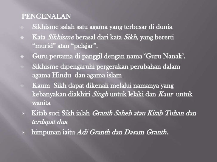 Agama Sikhisme Dan Kerelevanannya Dalam Pengajaran Pendidilan Moral Di Sekolah