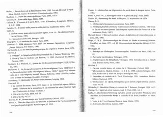 Bodin, J., Les six livres de la Republique, Paris, 1583. Los seis libros de la repu-
blica, Madrid, Centro de Estudios Constitucionales, 1992.
Burdeau, G., Traite de sciencepolitique, Paris, 1984, vol IV.
Cacciari, M., Jeane della legge, Milan, 1985.
Caillois, R., L'homme et le sacre, Paris, 1939. El hombre y lo sagrado, Mexico,
F. C. F., 1984.
Cavalca, D., JI bando nella prassi e nella dottrina medievale, Milan, 1978.
Crifo, G.
1. Exilica causa, quae adversus exulem agitur, in aa. vv., Du chatiment dans
le cite, Roma, 1984.
2. L'esclusione dalla citta, Perugia, 1985.
Dagognet, F., La maftrise du vivant, Paris, 1988.
Deleuze, G., Mille plateaux, Paris, 1980. Mil mesetas: Capitalismo y esquizo-
frenia, Valencia, Pre-Textos, 1988.
De Romilly, J., La Ioi dans la pensee grecque des origines aAristote, Paris, 1971.
Derrida, J.
1. "Prejuges", in Spiegel und Gleicl:mis, Festschrift f'lir J. Taubes, Wurzburg, 19~3.
2. Force ofLow, in Cardozo Law Review, 11, 1990. Fuerza de ley,_ Madnd,
Tecnos, 1997.
Drobisch, K. e Wieland, G., System der NS-Konzentrationslager 1933-39, Ber-
lin, 1993. .
Durkheim, E., Lesjormes elementaires de la vie religieuse, Paris, 1912 (trad. 1t.
Lefonne elementari della vita religiosa, Milano, 1963). • Lasformas elemen-
tales de /a vida religiosa, Madrid, Alianza Editorial, 1993. (Edici6n, traduc-
ci6n y notas de Santiago Gonzalez Noriega.)
Ehrenberg, V., Recbtsidee imfiiihen Griechentum, Leipzig, 1921.
Foucault, M. .
1. La volonte de savoir, Paris, 1976 (trad. it. La volonta di sapere, Milano,
1984). • Historia de ta sexualidad I. La voluntad de saber, Madrid, Siglo
xx1. (Traducci6n de Ulises Guii'iazu.)
2. Dits et ecrits, Paris, 1994, vol. III.
3. Dits et ecrits, vol. IV.
Fowler w. w., Ro1na11 essays and inte1pretations, Oxford, 1920.
Freud, 's., Ober den Gegensinn der U1w011e, inJahrbuch fur Psychoanalytische
und psychopathologische Forschungen, II, 1910.
Fugier, H., Recherches sur !expression du sacre dans la langue latine, Paris,
1963.
Furet, F., (=aa. vv., L'Allemagne nazie et le genocideJut/~ Paris, 1985).
Gaylin, W., Haroesting tiJe dead, in Harpers, 23 septiembre de 1974.
Giesey, R. E.
1. Ceremonial etpuissance souvemine, Paris, 1987.
2. Tbe Royalfuneral Ceremony in Renaissance France, Ginebra, 1960 (tracl.
fr. Le roi ne meurtjamais. Les obseques royales dans la France de la Re-
naissance, Paris, 1987.)
Harvard Report (=Harvard medical school, A definition ofirreve1-sible coma, in
]AMA, 205, 1968. .
Hegel, G. W. F., Phiinomenologie des Geistes, in l7erke in zwanzig Bdnden,
Frankfurt am Main, 1971, vol. HI. Fe1iomeno!ogfa de/ espiritu., Mexico, F.C.E.,
1966.
Heidegger, M.
1. Beitrdge zur Philosophie, Gesamtausgabe, Frankfurt am Main, 1989, vol.
65.
2. Zu.r Sache des Denkens, TObingen, 1976.
3. Ein.filbrung in die Metaphysik, TObingen, 1952. Introducci6n a la Meta,ff-
sica, Buenos Aires, Nova, 1969.
Hobbes, T.
1. De cive, version latina, ed. critica de H. Warrender, Ox.ford, 1983.
• El ciudadano, Madrid, Debate - C. S. I. C., 1993, edici6n bilinglie. (Edi-
ci6n, traducci6n y notas de Joaquin Rodriguez Feo.)
2. Leviathan, al cuidado de R. Tuck, Cambridge, 1991. Leviatban. Madrid,
Editora Nacional, 1979.
3. "De homine'', en Opera philosopbica quae latine scripsit omnia, London,
1839, vol. II.
Holderlin, F., Samtlicbe Werke, al cuidaclo de F. Beissner, Stuttgart 1954, vol. I.
Jhering, R., L'esprit du droit mmain, trad. fr. Paris 1886, vol. I.
Kafka, F., Hochzeitsvorbereitung m~/ dem Lande und andere Prosa aus dem
Nach!ass, in Gesammelte U7erke, al cuidaclo de M. Brod, Frankfurt am Main,
1983.
1. "Ante la ley", en Cuentos, Buenos Aires, Orion, 1974.
2. Elproceso, Barcelona, Lumen, 1987
 