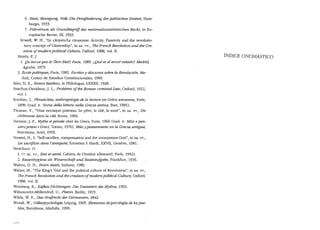 6. Staat, Bewegung, Volk. Die Dreigliederung der politischen Einheit, Ham-
burgo, 1933.
7. Fii.h1·ertum als G1w1dbegr!ff des nationalsozialistiscben Recht, in Eu-
ropaische Revue, IX, 1933.
Sewell, W. H., "Le citoyen/La citoyenne: Activity, Passivity and the revolutio-
nary concept of Citizenship", in aa. vv., The French Revolution and the Cre-
ation Q/modernpolitical Culture, Oxford, 1988, vol. JI.
Sieyes, E.J
1. f]tt i?st-ce qtte le Hers Etat.;; Paris, 1985. ,:f}ttees elten::erestado.;; Madrid,
Aguilar, 1973.
2. Ecrits politiques, Paris, 1985. Escn'tosy discursos sabre la Revolucfdn, Ma-
drid, Centro de Estudios Constitucionales, 1990.
Stier, H. E., Nomos basileus, in Philologus, LXXXII, 1928.
Strachan-Davidson, J. L., Problems ofthe Roman criminal Law, Oxford, 1912,
vol. I.
Svenbro, J., Pbmsicleia, antbropologie de la lecture en Grece ancienne, Paris,
1898. (trad. it. Storia de/la lettura nella Grecia antica, Bari, 1991).
Thomas, Y., "Vitae necisque potestas. Le pere, la cite, la mort", in aa. vv., Du
chii.timent dans la cite, Roma, 1984.
Vernant, J.-P., Mytbe etpensee cbez !es Crees, Paris, 1966 (tract. it. Mito e pen-
sieropresso i Greet, Torino, 1970). Mito y pensamiento en la Grecia antigua,
Barcelona, Ariel, 1993.
Versnel, H., S. "Self-sacrifice, compensation and the anonymous Goel", in aa. vv.,
Les sacrifices dans l'antiquite, Entretien S Hardt, XXVII, Geneve, 1981.
Verschuer, 0.
1. ("' aa. vv., Etat et sante, Cahiers de l'Institut allemand, Paris, 1942).
2. Rassenbygiene a1s Vissenscba:ft und Staatsaufgabe, Frankfurt, 1936.
Walton, D. N., Brain deatb, Indiana, 1980.
Walzer, M., "The King's Trial and the political culture of Revolution", in aa. vv.,
'Dw Frencb Revolution and the creation ofmodern political Culture, Oxford,
1988. vol. II.
Weinberg, K., Kajkas Dicbtungen. Die Travestien des lvfythos, 1963.
Wilamowitz-Mollendorf, U., Platon, Berlin, 1919.
Wilda, W. E., Das Strafrecht der Germanien, 1842.
Wundt, W., V6lke1psychologie, Leipzig, 1905. Elementos de psicologia de lospue-
blos, Barcelona, Altafulia, 1990.
iNDICE ONOMASTICO
 