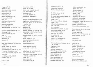 Dagognet, F.: 209.
Debord, G.: 201.
Decio Mure, Publio: 125, 126.
De Lamare, N.: 184.
Deleuze, Gilles: 30.
De Romilly, ].: 46.
Derrida, Jacques: 68, 78, 85.
Descartes, Rene: 159.
Diels: 215.
Di6n Cassio Cocceino: 124.
Drobisch, K.: 214.
Dumezil, Georges: 232.
Dumont, L.: 226.
Durkheim, Emile: 101, 102, 104, 112.
Eduardo, alias el Confesor: 136, 137.
Ehrenberg, V.: 45.
Eichmann: Adolf: 220, 234.
Elias: 77.
Ernout, Alfred: 103.
Herodiano: 124
Hesiodo: 46
Pesto, Sesto Pompeo: 41, 93, 94, 96, 103,
106, 142.
Fischer, Eugen: 182, 184, 185.
Flaminio, Cayo: ll5.
Foucault, Michel: 11-16, 30, 33, 113, 143,
151, 152, 154, 184, 237, 238.
Fowler, Ward W.: 95, 96, 103 ,104, 107.
Frank: 184.
Freud, Sigmund: 99, 102, 226.
Fugier, H.: 103, 104.
Galton, F.: 184.
Ganschinietz, R.: 104.
Gaylin, W.: 208, 209.
Giesey, R. E.: 119, 122, 123, 131.
Juan, alias sin Tierra: 156.
Goldberger: 199.
Goulon, M.: 203-206, 208.
Guillermo de Moerbeke: 11
Haldane, John Burdon Sanderson: 185.
Hegel, Georg Wilhelm Friedrich: 34.
Heidegger, Martin: 62, 67, 80, 81, 82,
190, 192, 193..
Helferich: 183.
Hellingrath: 48.
Hevelmann: 177.
Himmler, Heinrich: 177, 195, 196, 215.
Hitler, Adolf: 147, 177, 178, 179, 185,
188, 189, 191, 215.
Hobbes, Thomas: 51, 52, 137, 138, 140,
159.
Hoche, Alfred: 172, 177.
Holderlin, Friedrich: 47, 48, 235.
Hubert, H.: 101.
Husserl, Edmund: 190. ·
Jhering, Rudolph van: 135.
Justi, J. H. G. von: 184, 186.
Kafka, Franz: 68, 70, 71 ,72, 75, 76.
Kant, Immanuel: 71, 72.
Kantorowicz, Ernst Hartwig: 119, 120,
122, 123, 131, 132, 234.
Keanu: 199.
Kelsen, Hans: 4~.
Kerenyi, Karoly: 95, 96.
Kierkegaard, Soren: 29.
Klossowski, Pierre: 145.
Kojeve, Alexandre: 82, 83.
La Boetie, Etienne de: 15.
La Cecla, F.: 147.
La Fayette, Marie-Joseph de Matier: 162.
Lamb, David: 196.
Lange, L.: 95.
Lanjuinais, Jean-Denis: 164, 166.
Lefort, C.: 171.
Leibniz, Gottfried Wilhelm: 159.
Levi, Carlo: 140.
Levi, Primo: 234.
Levinas, Emmanuel: 190, 191, 192.
Levi-Strauss, Claude: 39, 104.
Lincoln, Abraham: 225.
Livia, Tito: 125, 126, 127.
Locke, John: 53.
L6with, Karl: 153, 154.
Luis XVI, rey de Francia: 133.
Lyons, Andrew D.: 207.
Macrobio, Ambrosio Teodosio: 94, 95,
96, 107, 129.
Magdelain, A.: 110.
Mairet, G.: 66.
Mallarme, Stephane: 69.
Manlio Torquato, Tito: 114, 125.
Marett, Robert Ranulph: 103.
Maria de Francia: 139.
Marsilio de Padua: 11.
Marx, Heinrich Karl: 227.
Mauss, Marcel: 101, 104.
Medawar, Peter Brian: 208.
Meillet, Antoine: 103, 104.
Meiner, Felix: 172.
Melville, Herman: 67.
Mennecke, Fritz: 177.
Mielke, F.: 200.
i'v1ilner, J.-C.: 35.
Mitscher!ich, A.: 200, 201.
Mollaret, P.: 203-206, 208.
Mommsen, Theodor: 95.
Montesquieu, Charles de Secondar de
La Brede y de: 53.
Morgan, Thomas Hunt: 185.
Muratori, Ludovico Antonio: 143.
Nancy, Jean-Luc: 43, 79, 80, 83, 146.
Negri, Antonio: 61.
Newton, Isaac: 159.
Nietzsche, Friedrich Wilhelm: 62. 66.
Numa Pompilio: 106, 110.
Origenes: 74.
Otto, Rudolf: 102.
Pablo, san: 76.
Pauly, August: 104.
Pertlnax, Publio Elvio: 124.
Pindam: 47, 49, 50, 52.
Plat6n: 9, 49, 50, 51.
Plinio Segundo, Cayo: 139.
Plowden, E.: 120, 131.
Plutarco: 233.
Propercio, Sesto: 112.
Queneau, Raymond: 83.
Quinlan, Karen: 208, 236, 237.
267
 